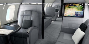 Global Express cabin for Puerto Rico charter