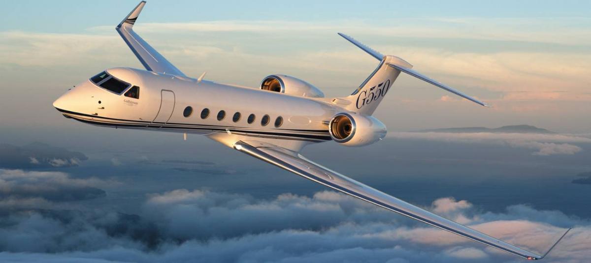 Gulfstream G550 view for Puerto Rico charter