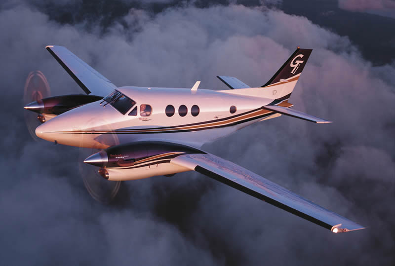 King Air 90 view for Puerto Rico charter
