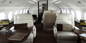 Falcon 2000 cabin for Puerto Rico charter