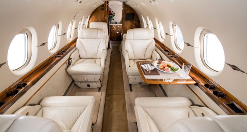 Hawker 850XP cabin for Puerto Rico charter