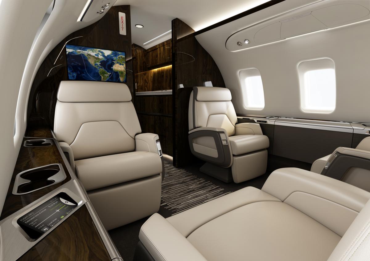 Bombardier Challenger 650 cabin for Puerto Rico charter
