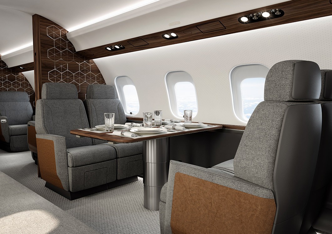Bombardier Global 6500 cabin for Puerto Rico charter
