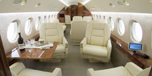 Falcon 900 cabin for Puerto Rico charter