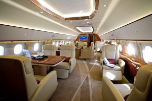 Airbus ACJ319 cabin for Puerto Rico charter