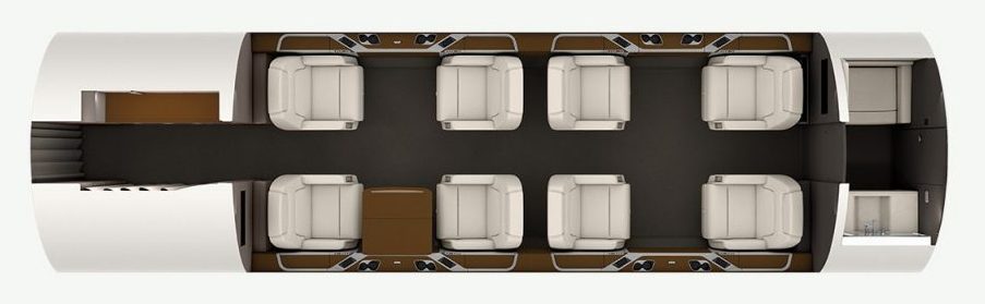 Bombardier Challenger 350 cabin for Puerto Rico charter